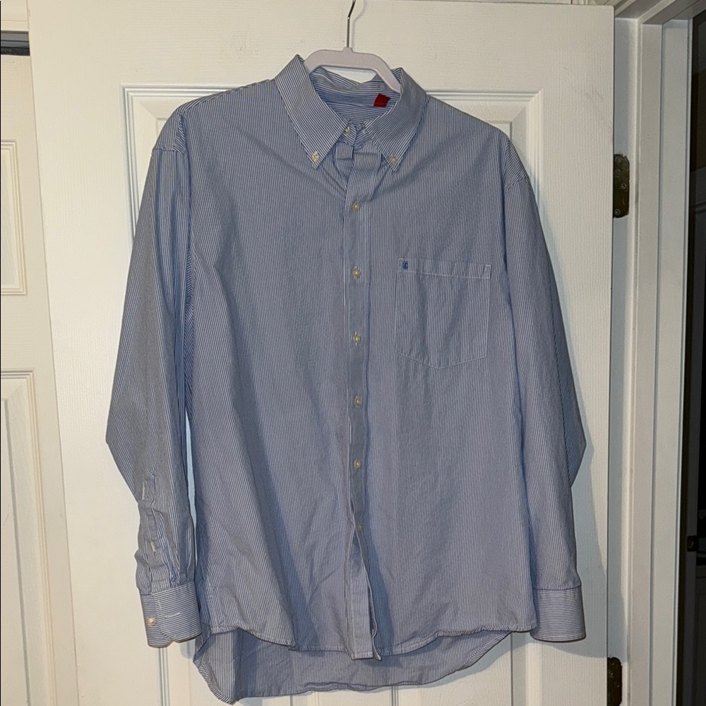 Izod Blue Striped Men's Shirt